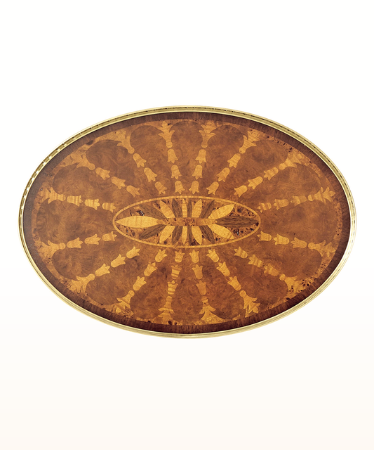 Radiating Parquetry Accent Table